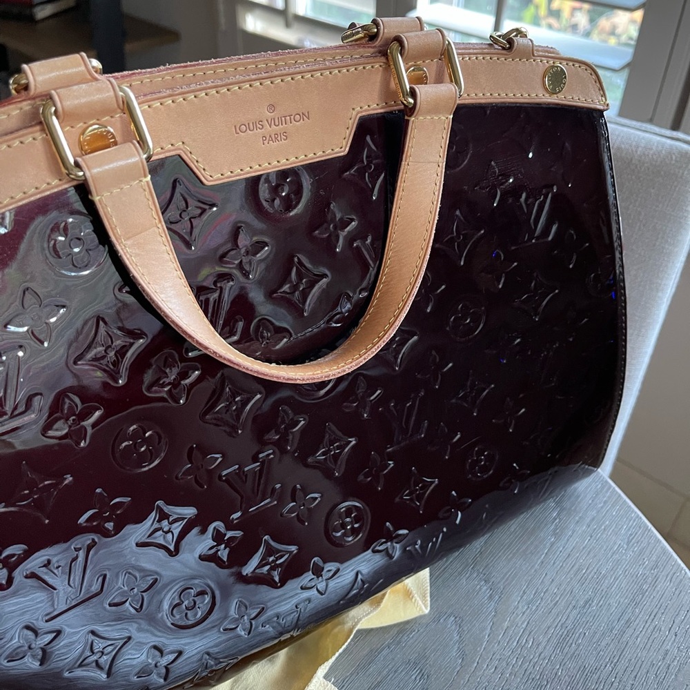 Louis Vuitton Amarante Monogram Vernis Brea GM Bag. Excellent condition.